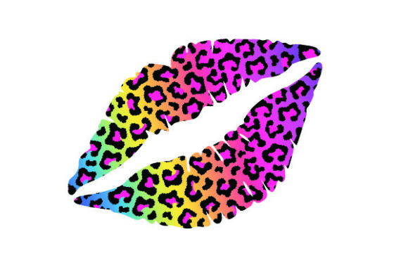 Download Lips Mouth Leopard Rainbow Png - Premium Bundle
